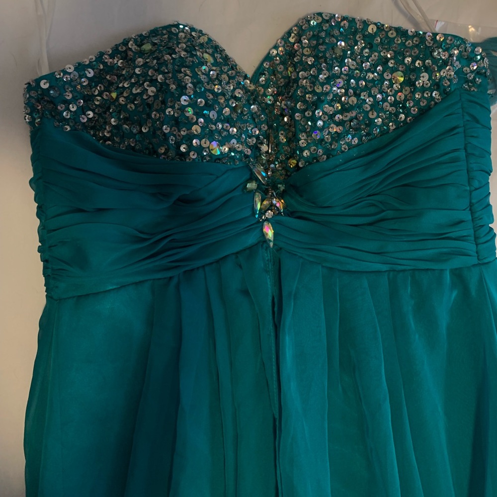 Vintage Cindy Collection USA Teal XS Prom Dress